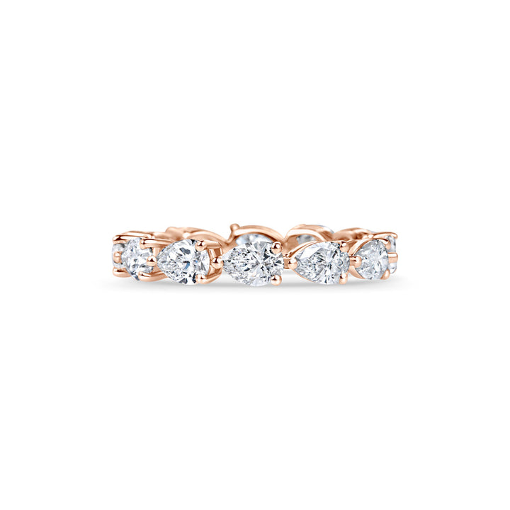 2CT Pear Full Eternity Lab Grown Diamond Wedding Band