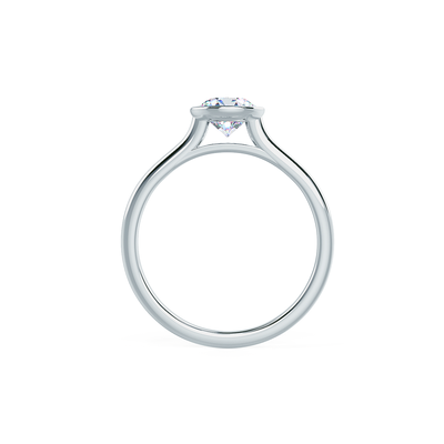 1.5ct Round Cut Moissanite Diamond Bezel Solitare Engagement Ring