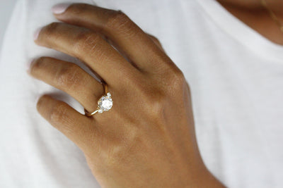 1.80CT Round Cut Solitaire Diamond Moissanite Engagement Ring