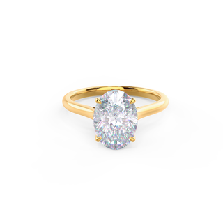 2.50ct Oval Cut Moissanite Diamond 14K Gold Engagement Ring