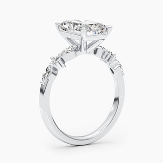 4ct Radiant G- VS Lab Grown Diamond Dainty Engagement Ring