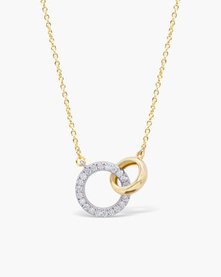 Round Cut Moissanite Diamond Eternity Circle Necklace for Women