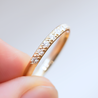 Round Brilliant  Cut Half Eternity Wedding Band