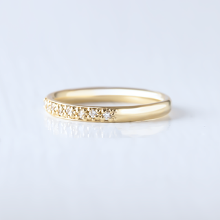 Round Brilliant  Cut Half Eternity Wedding Band