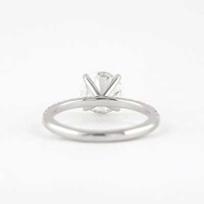 1.50CT Round Cut Pave Moissanite Diamond Engagement Ring