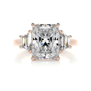 3.0 Carat Radiant Cut Three Stone Moissanite Engagement Ring