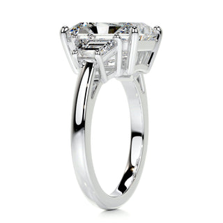 3.0 Carat Radiant Cut Three Stone Moissanite Engagement Ring