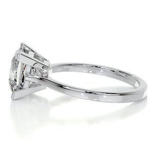 3 Carat Princess Cut Solitaire Moissanite Engagement Ring In 18K Solid Gold