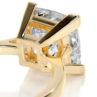 3 Carat Princess Cut Solitaire Moissanite Engagement Ring In 18K Solid Gold