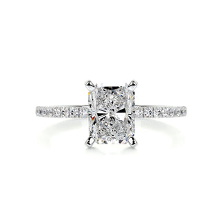 1.50ct Radiant Cut Pave Moissanite Engagement Ring