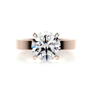 2 Carat Round Cut Solitaire Moissanite Engagement Ring