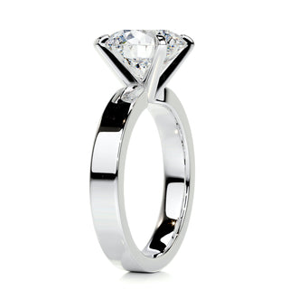 2 Carat Round Cut Solitaire Moissanite Engagement Ring