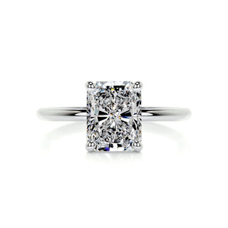 2.43 Carat Radiant Cut Solitaire Moissanite Engagement Ring