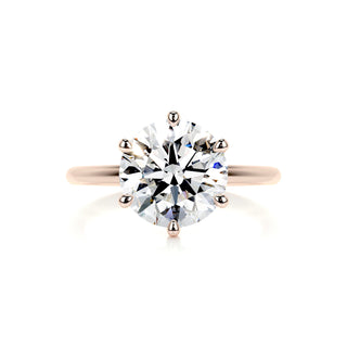 2 Carat Round Cut Solitaire Moissanite Engagement Ring