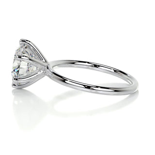 2 Carat Round Cut Solitaire Moissanite Engagement Ring