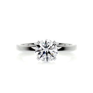 1.10 Carat Round Solitaire Moissanite Engagement Ring