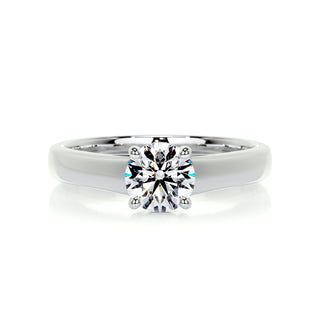 1.0ct Round Solitaire Moissanite Engagement Ring