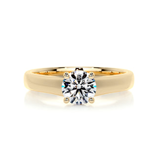 1.0ct Round Solitaire Moissanite Engagement Ring