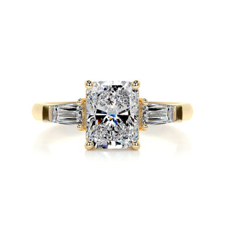 1.50ct Radiant Cut Three Stone Moissanite Engagement Ring