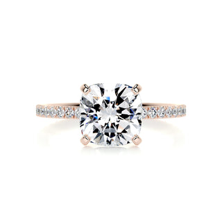 2.0 Carat Cushion Cut Moissanite Solitaire Engagement Ring