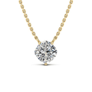 Cushion Cut Moissanite Diamond Solitaire Colleen Necklace for Her