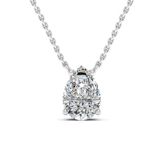 Pear Cut Moissanite Diamond Solitaire Colleen Necklace for Women