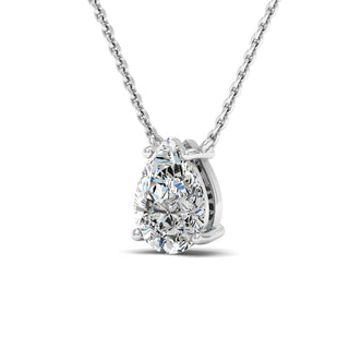 Pear Cut Moissanite Diamond Solitaire Colleen Necklace for Women