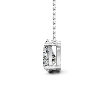 Pear Cut Moissanite Diamond Solitaire Colleen Necklace for Women