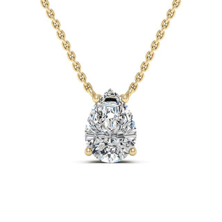 Pear Cut Moissanite Diamond Solitaire Colleen Necklace for Women