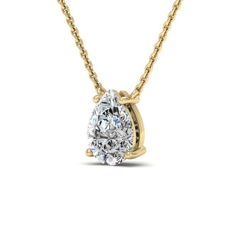 Pear Cut Moissanite Diamond Solitaire Colleen Necklace for Women