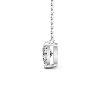 Oval Cut Moissanite Diamond Solitaire Necklace for Her