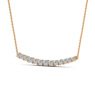 0.82ct Round Cut Moissanite Diamond Necklace for Women