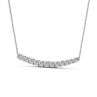 0.82ct Round Cut Moissanite Diamond Necklace for Women