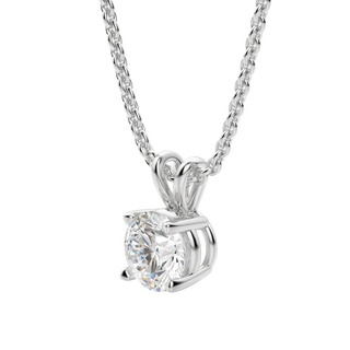 0.25-1.0ct Round Cut Solitaire Moissanite Diamond Necklace