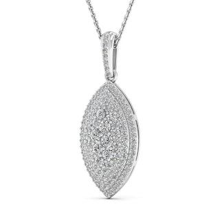 1.15TCW Round Cut Diamond Moissanite Leaf Shape Necklace for Her