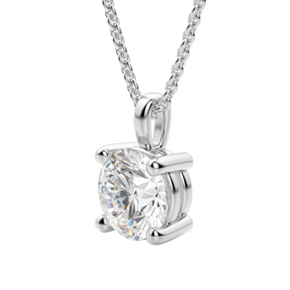 0.25-1.5ct Round Cut Solitaire Moissanite Diamond Necklace