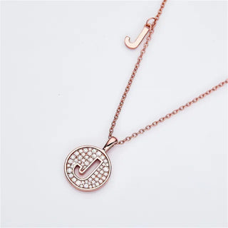 " J " Letter Moissanite Diamond Necklace for Women