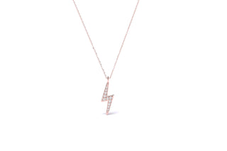 Lightning Bolt Moissanite Diamond Necklace for Women