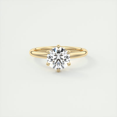 2 CT Floral Round Cut Diamond Moissanite Engagement Ring